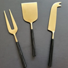 Black and Gold Cheese Fork, Knife and Shovel - Charcuterie