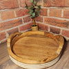 Rustic Round Wooden Tray